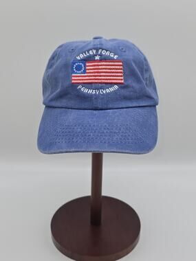 Valley Forge Pennsylvania Betsy Ross 13 Star Flag Hat Blue Fahrenheit USA Cap